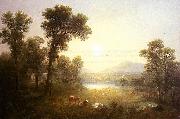 Asher Brown Durand Lake Scene in the Mountains oil painting